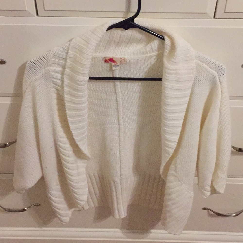 White cardigan